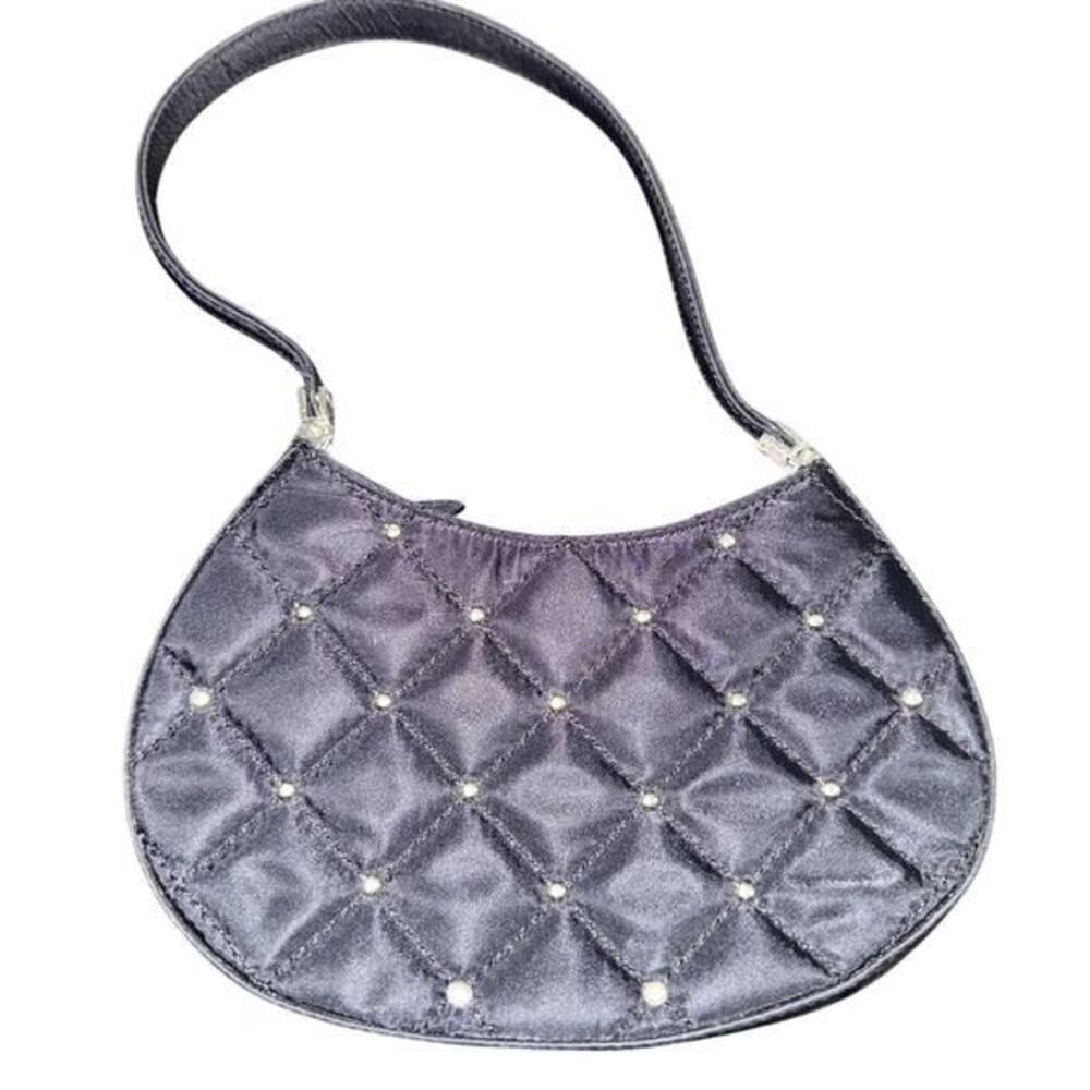 UEC NINE WEST Elegant Black Quilted Black bag with silver embellished details